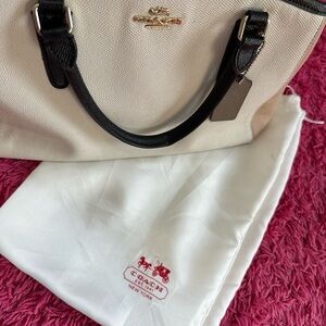 Coach Black and Cream Satchel
